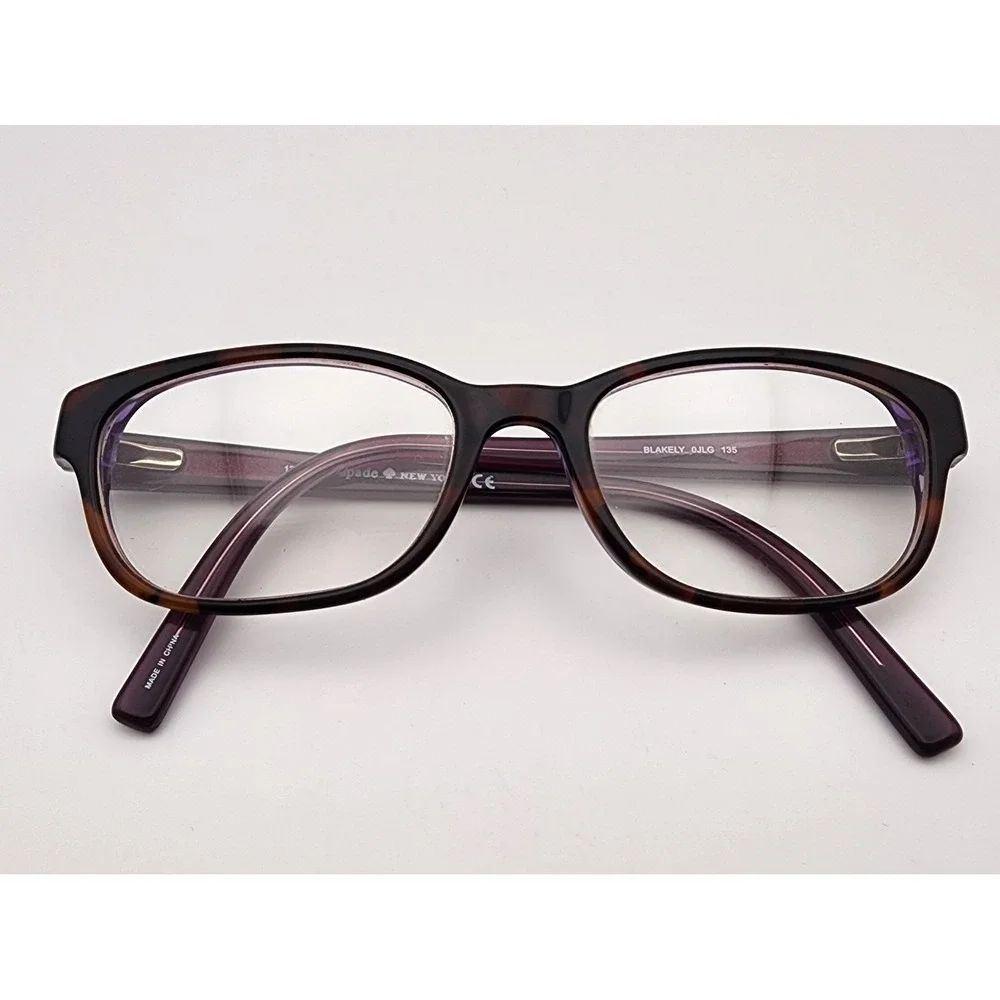 Kate Spade Blakey 0JLG Tortoise on Purple Eyeglasses Frame‎ Flexhinge 135 W CASE